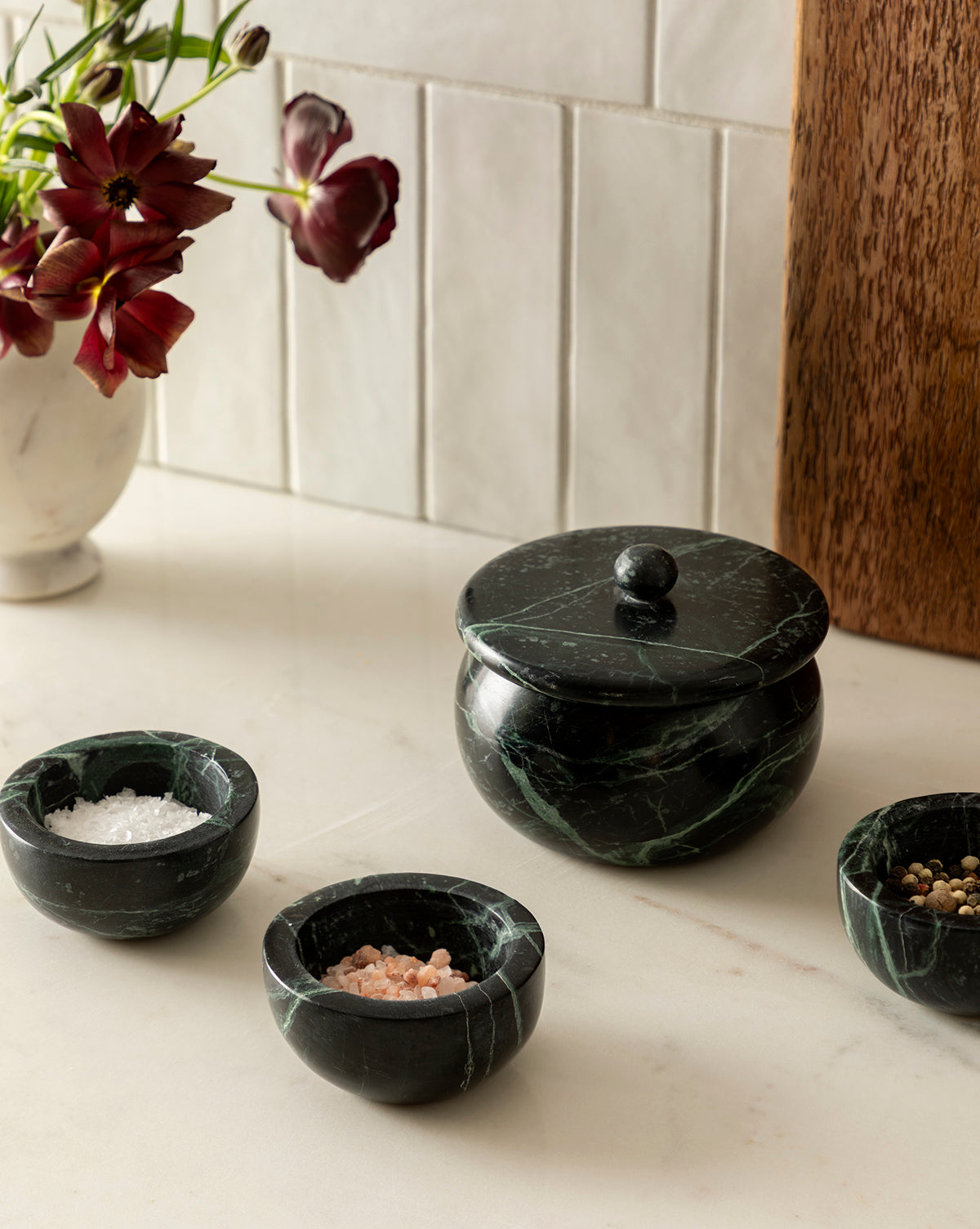 Pots à pincer en marbre Laroche (lot de 3)