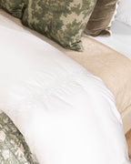 Housse de couette brodée en percale Bianca