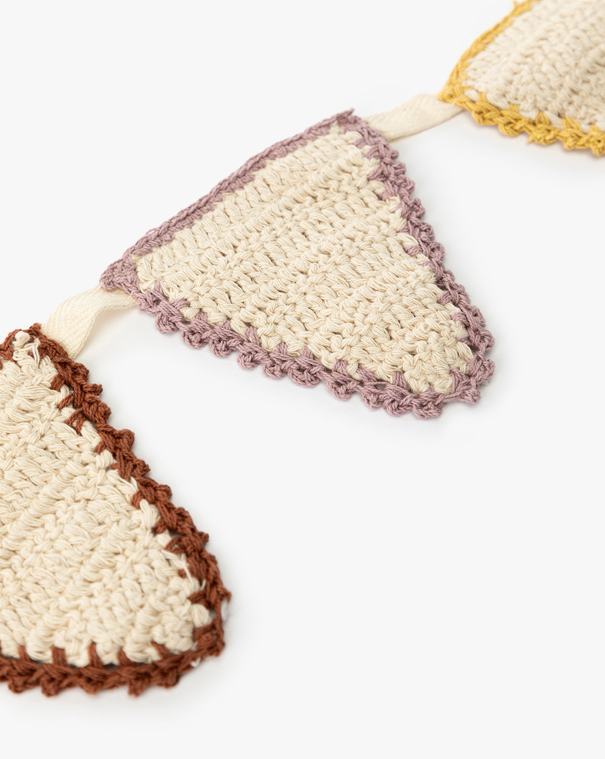 Guirlande de fanions en coton crocheté de 6 pieds