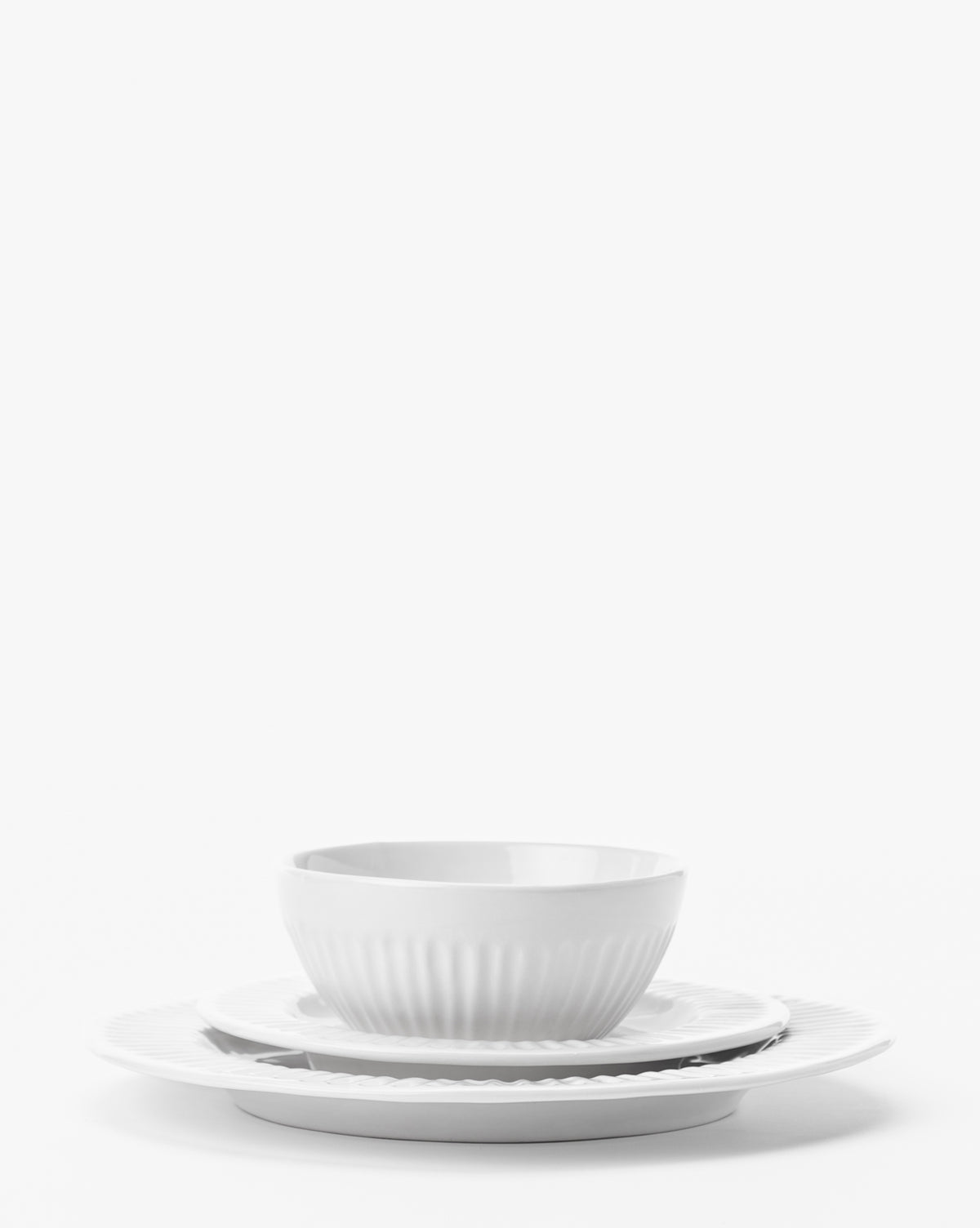 Assiette à salade blanche Adèle (lot de 4)