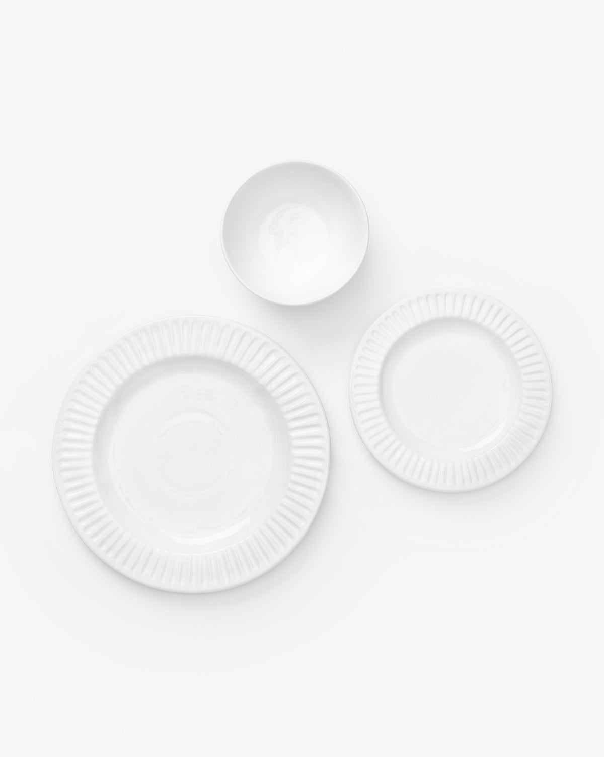 Assiette plate blanche Adèle (lot de 4)