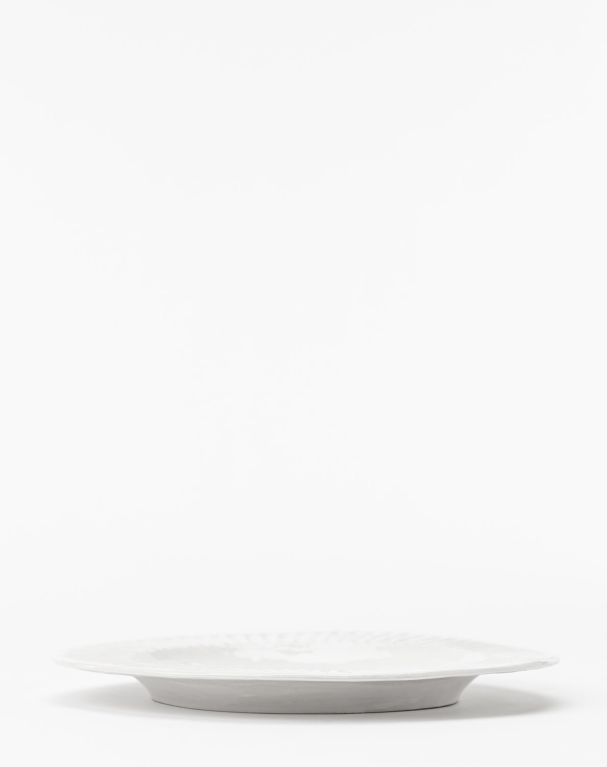 Assiette plate blanche Adèle (lot de 4)
