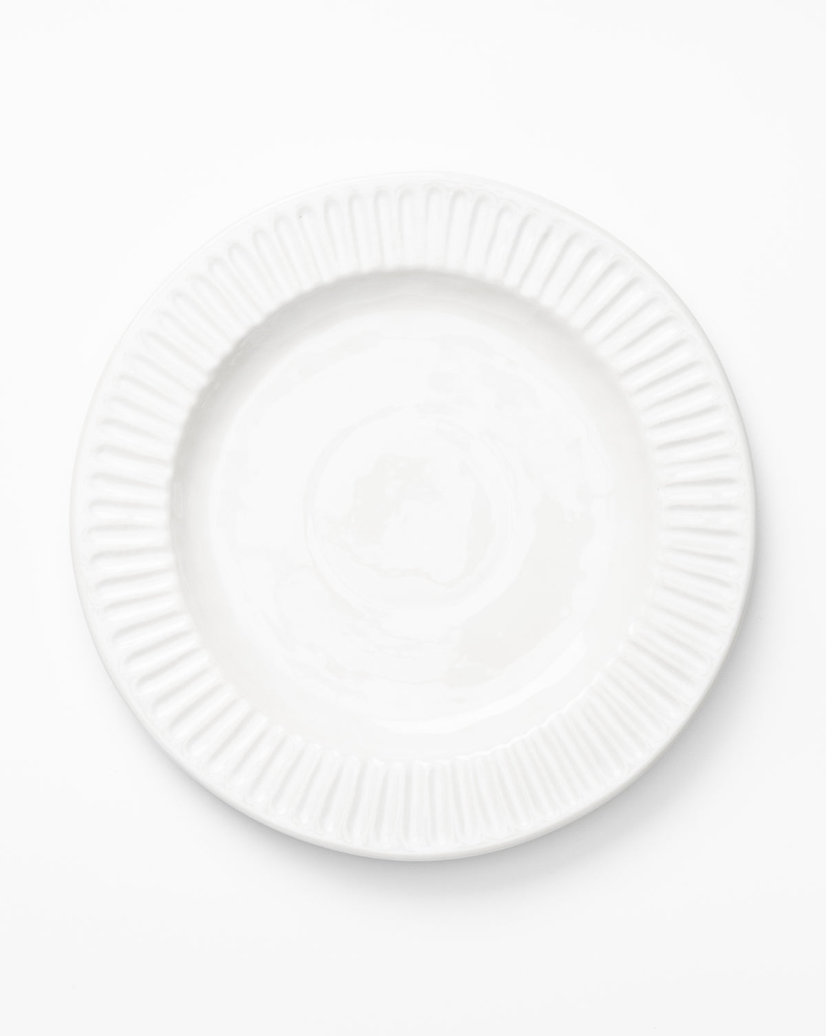 Assiette plate blanche Adèle (lot de 4)