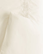 Housse de couette brodée en percale Bianca