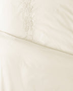 Housse de couette brodée en percale Bianca