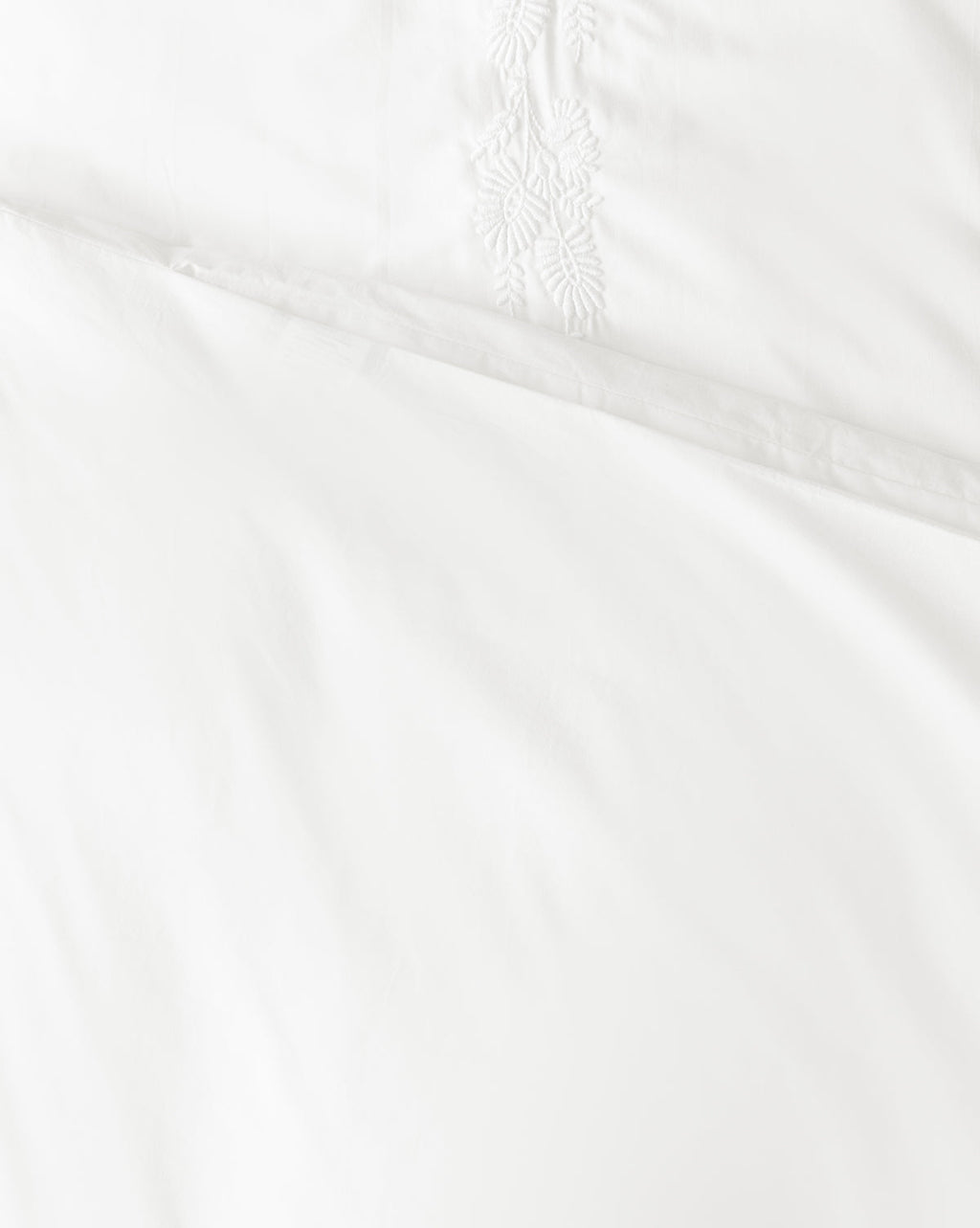 Housse de couette brodée en percale Bianca