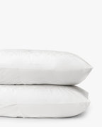 Housses d'oreiller brodées en percale Bianca (lot de 2)