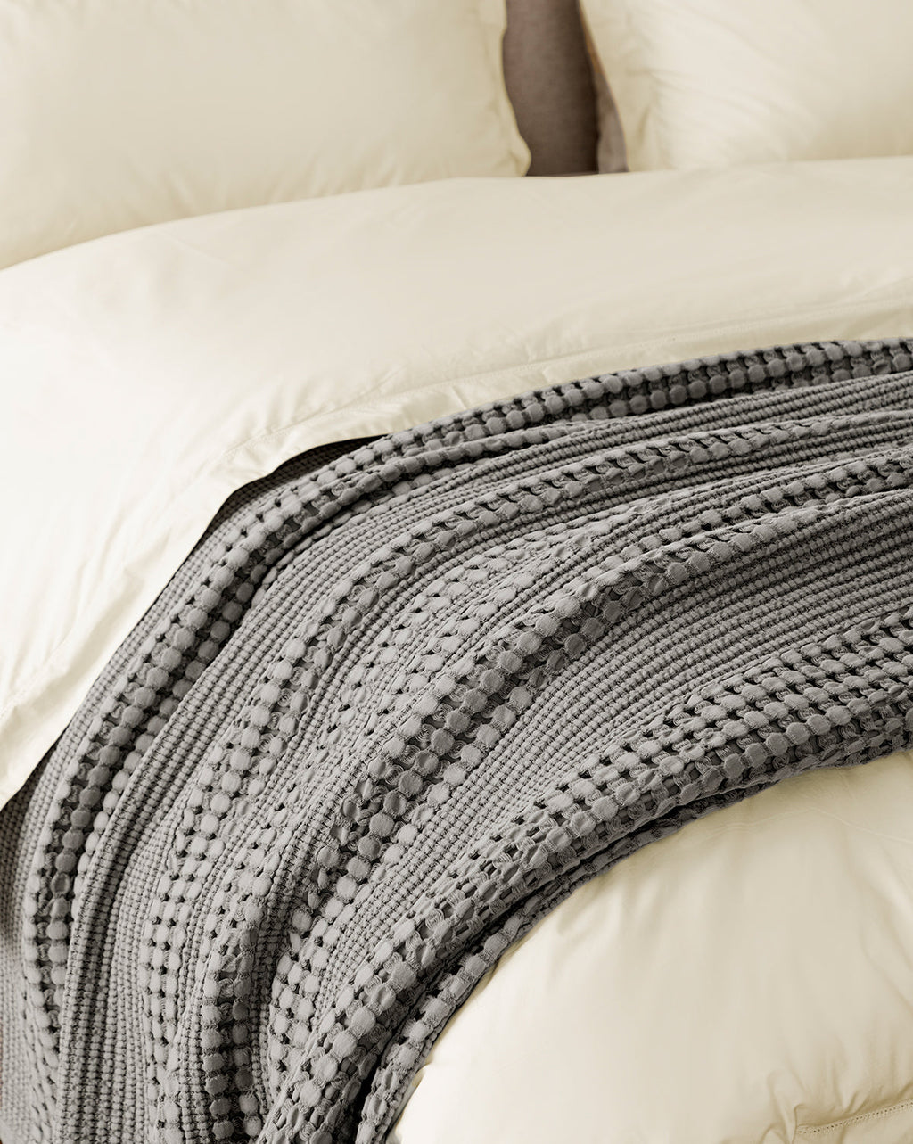 Couverture gaufrée gris cornaline