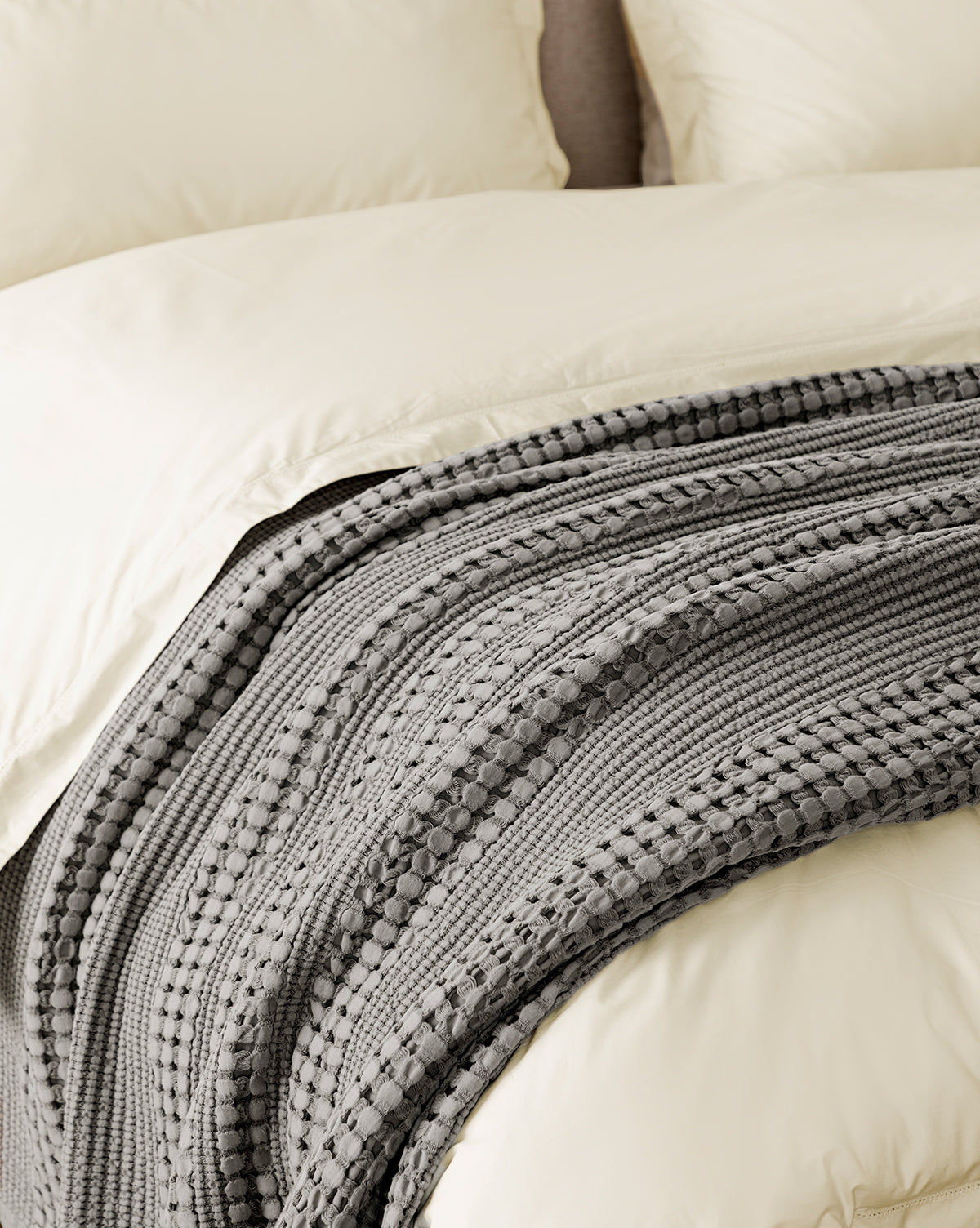 Couverture gaufrée gris cornaline