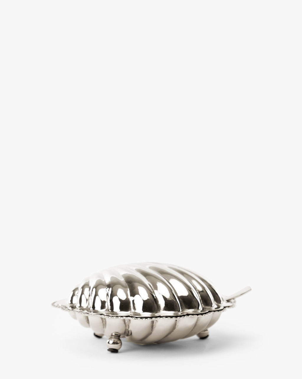 Plat de service en coquillage avec cuillère