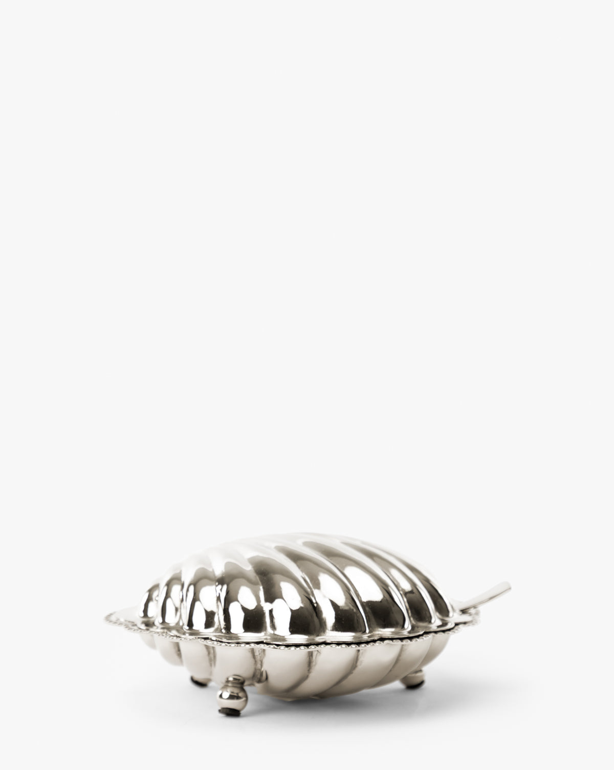 Plat de service en coquillage avec cuillère