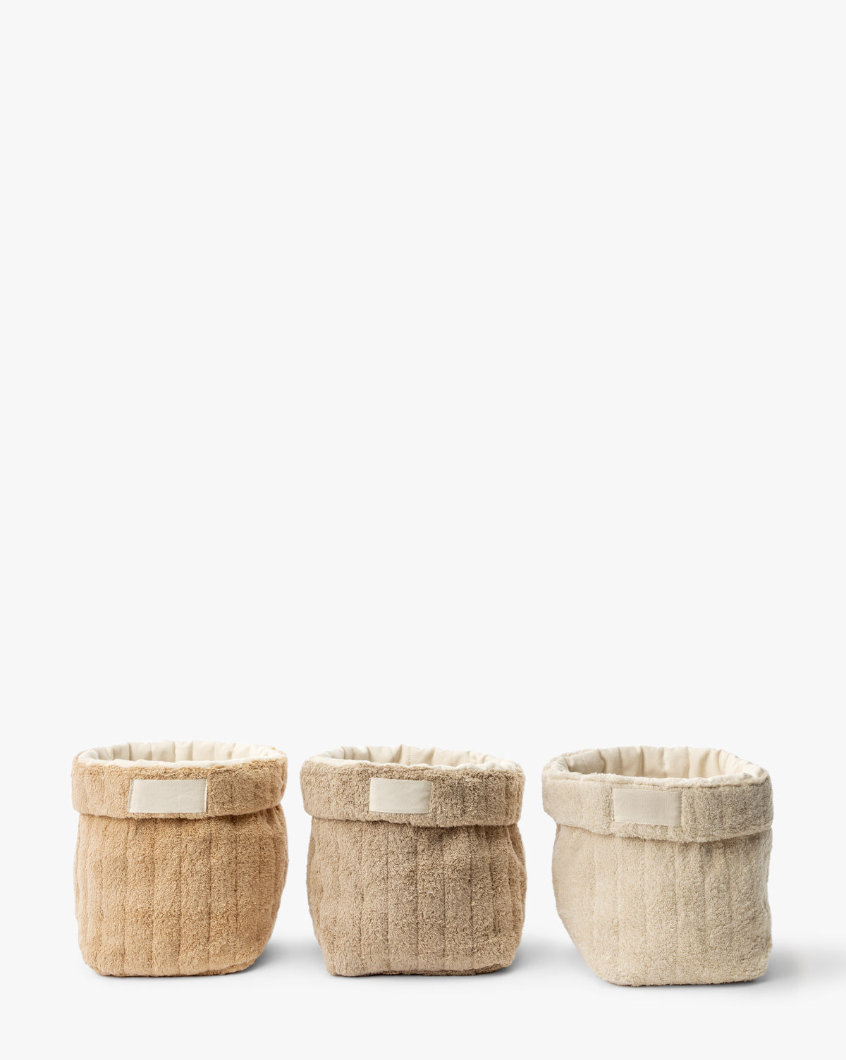 Paniers en coton éponge (lot de 3)