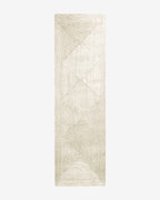 Tapis en jute blanchi tressé en losanges