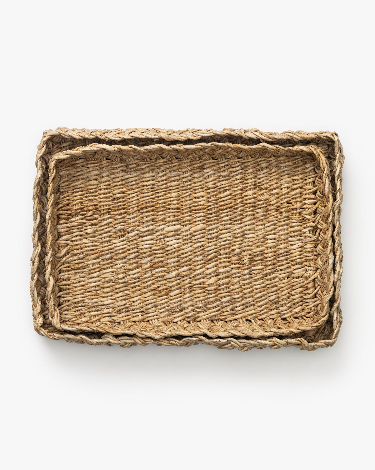 Plateaux tressés Eudora (lot de 2)
