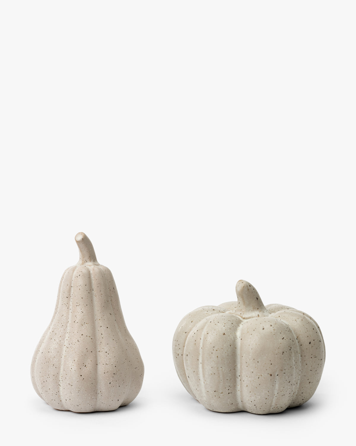 Citrouilles en grès émaillé (lot de 2)