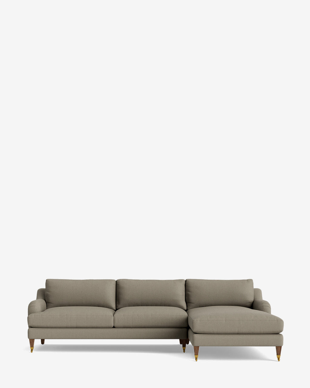 Chaise sectionnelle Lucille English avec accoudoirs enroulables à droite 107