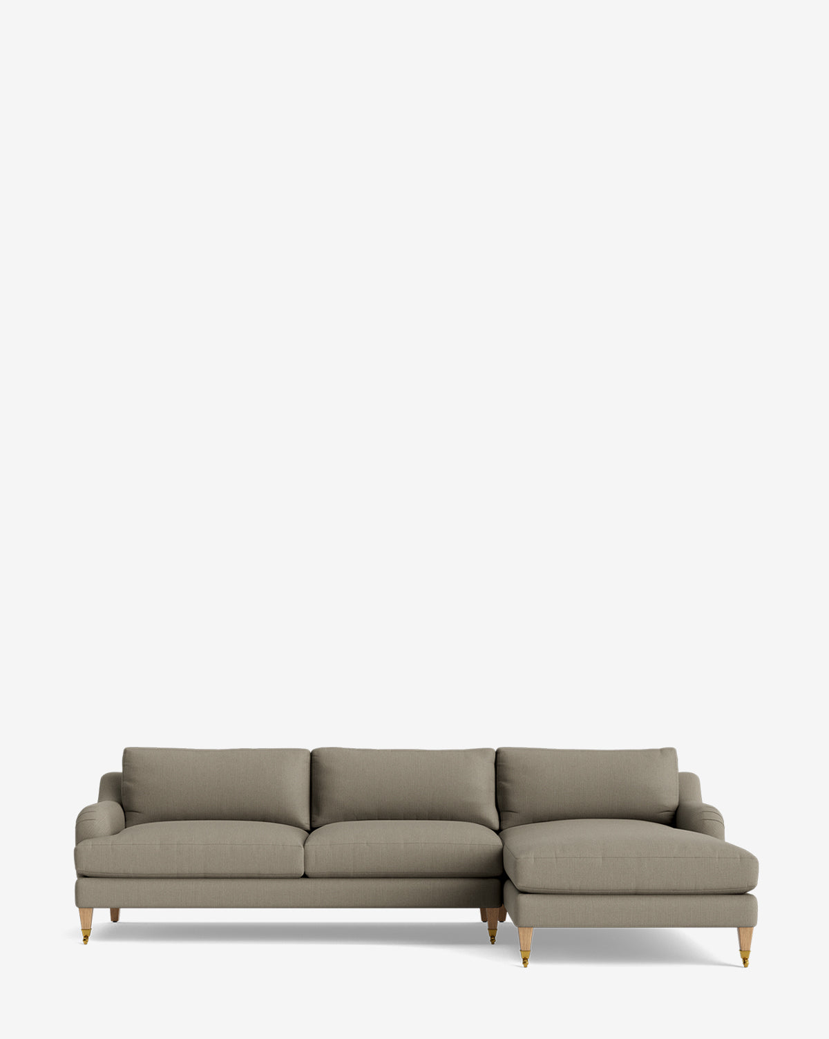 Chaise sectionnelle Lucille English avec accoudoirs enroulables à droite 107