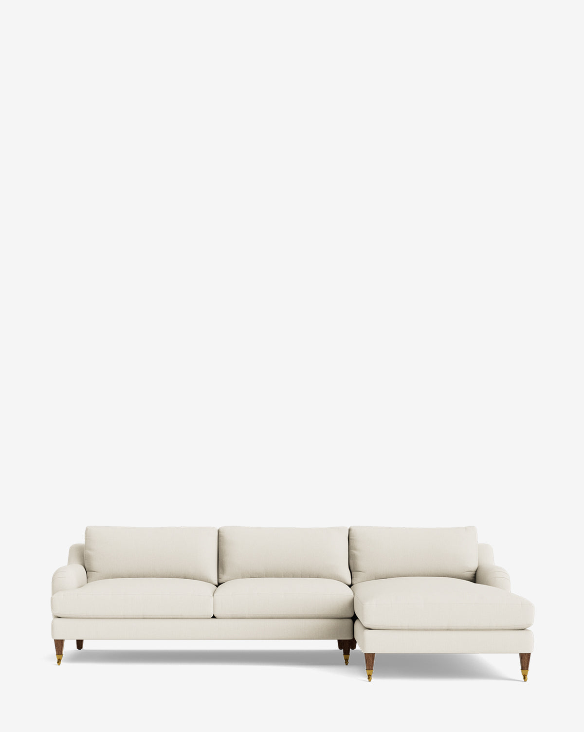 Chaise sectionnelle Lucille English avec accoudoirs enroulables à droite 107