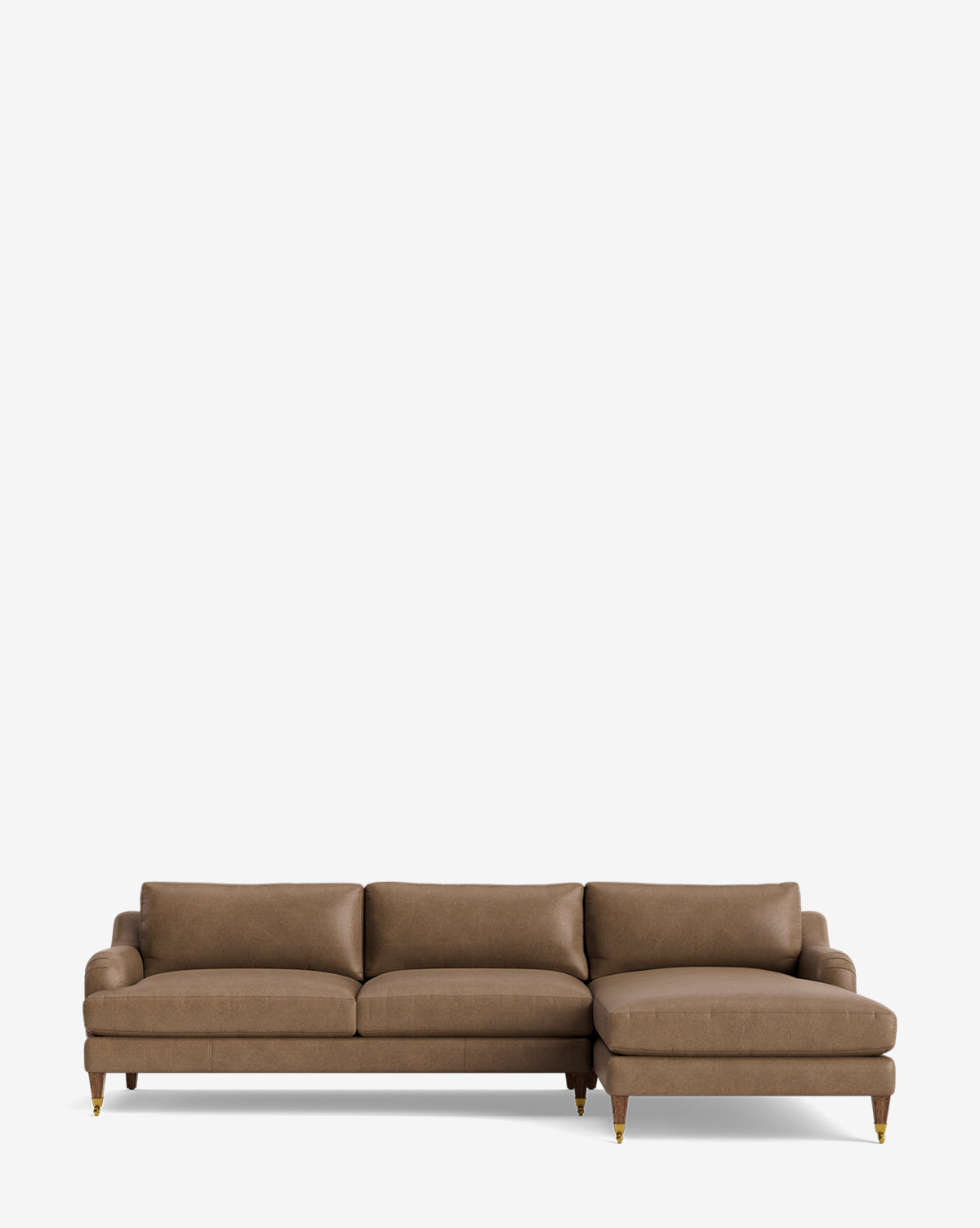 Chaise sectionnelle Lucille English avec accoudoirs enroulables à droite 107