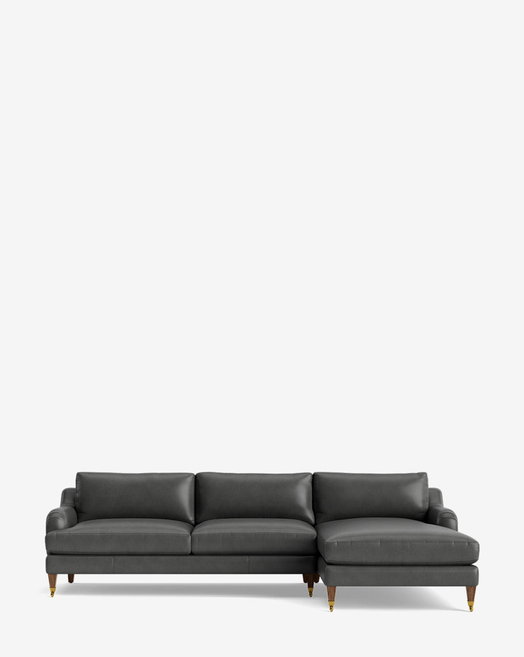 Chaise sectionnelle Lucille English avec accoudoirs enroulables à droite 107