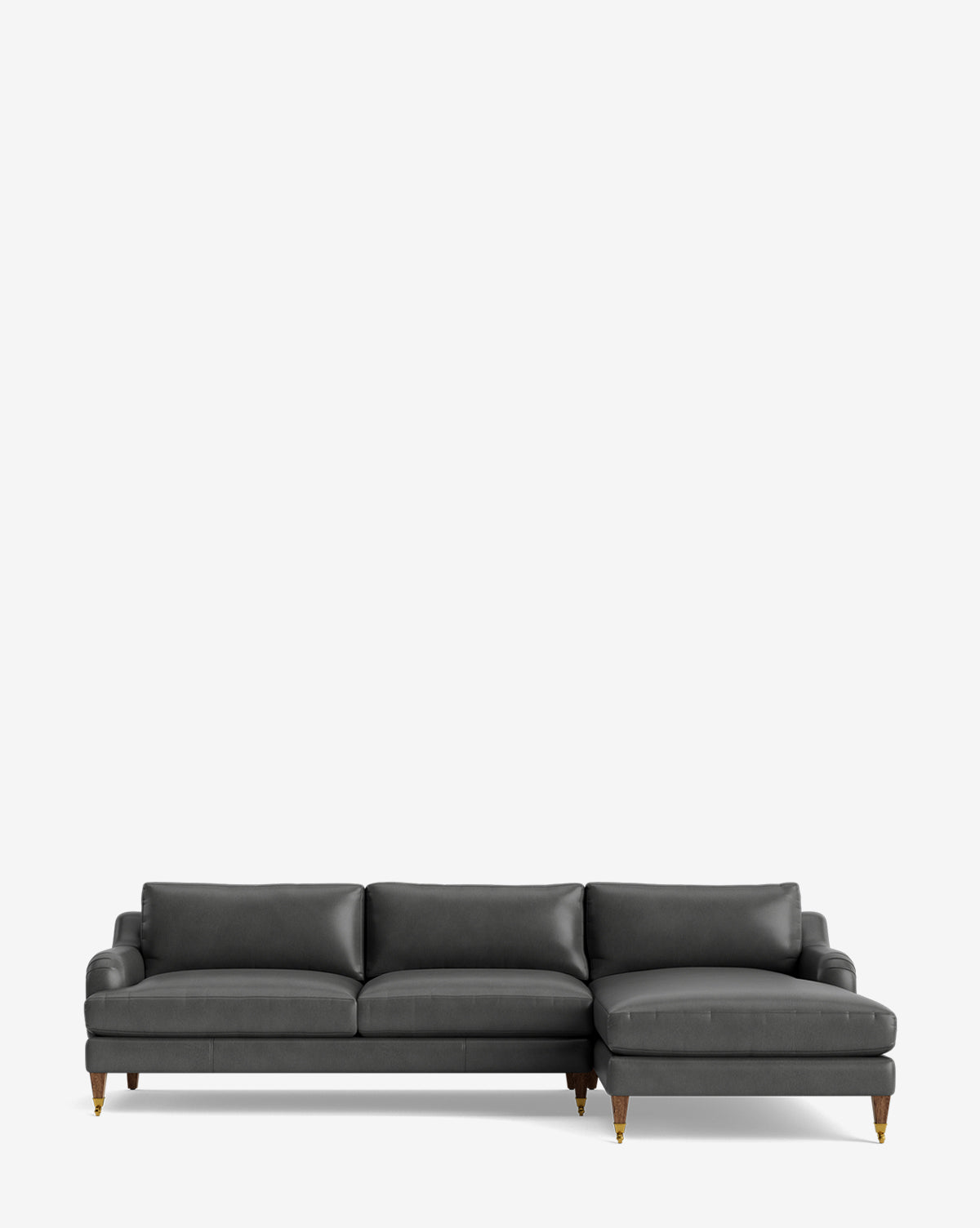 Chaise sectionnelle Lucille English avec accoudoirs enroulables à droite 107