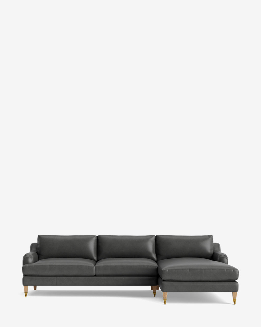 Chaise sectionnelle Lucille English avec accoudoirs enroulables à droite 107