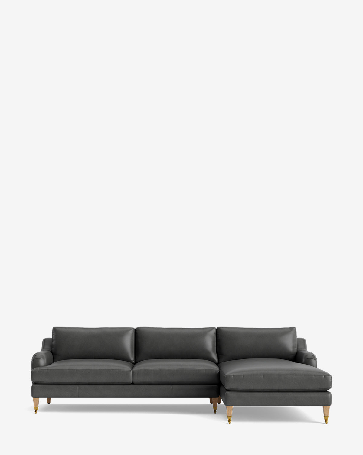 Chaise sectionnelle Lucille English avec accoudoirs enroulables à droite 107