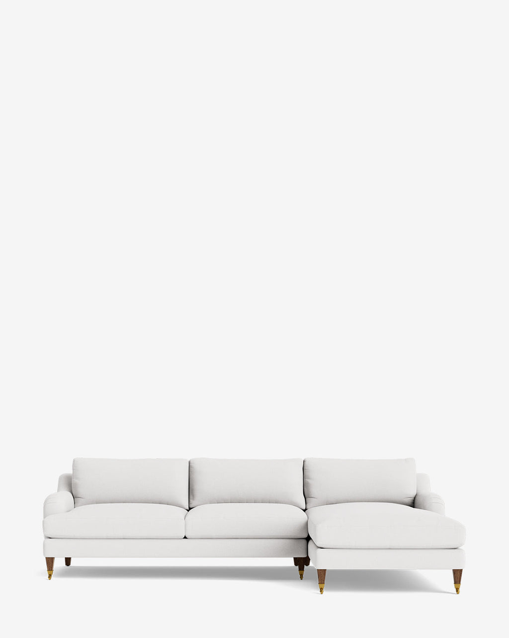 Chaise sectionnelle Lucille English avec accoudoirs enroulables à droite 107