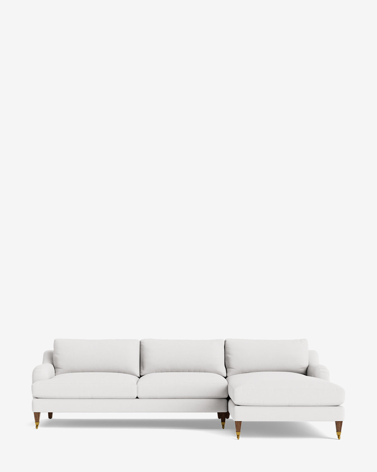 Chaise sectionnelle Lucille English avec accoudoirs enroulables à droite 107
