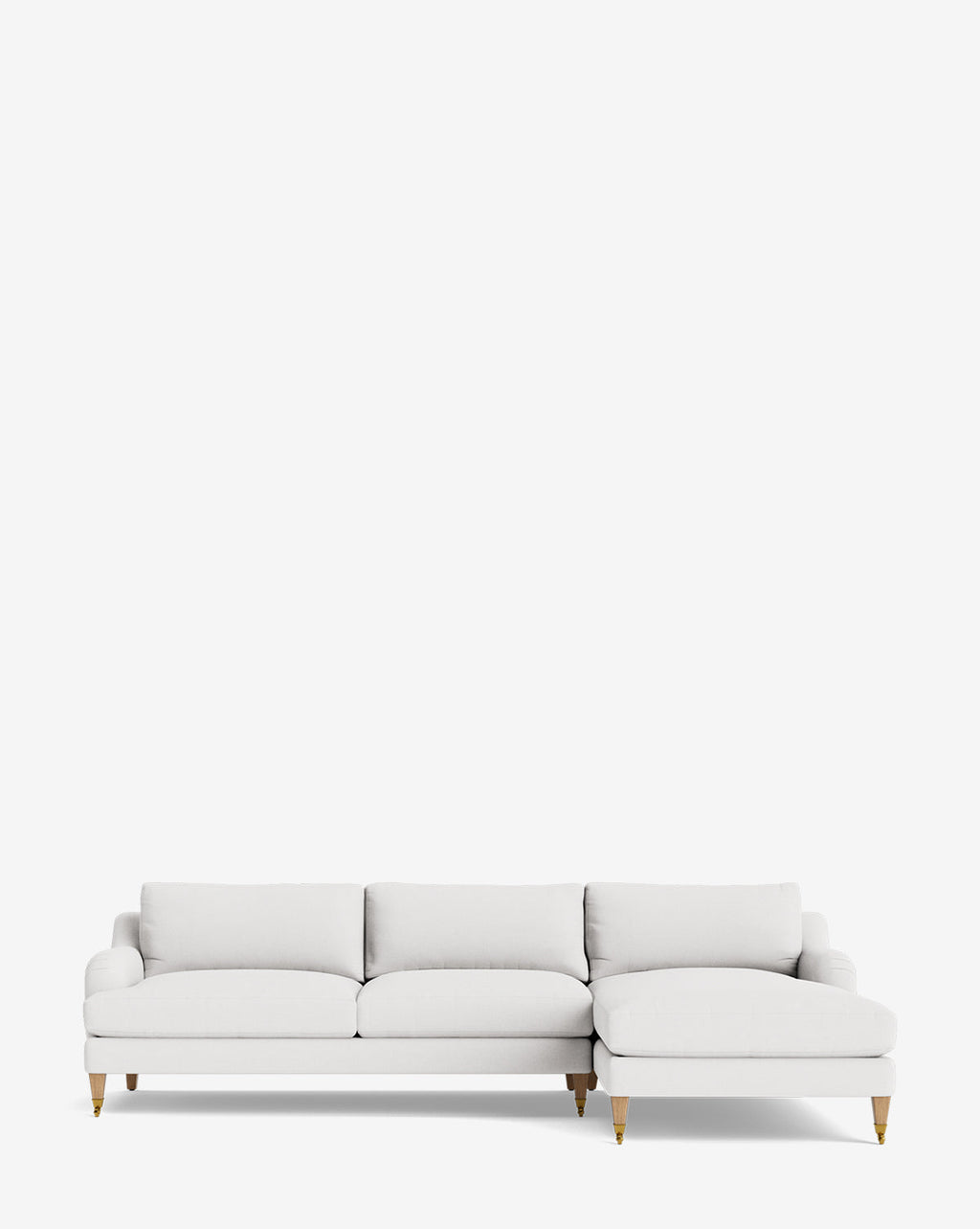 Chaise sectionnelle Lucille English avec accoudoirs enroulables à droite 107