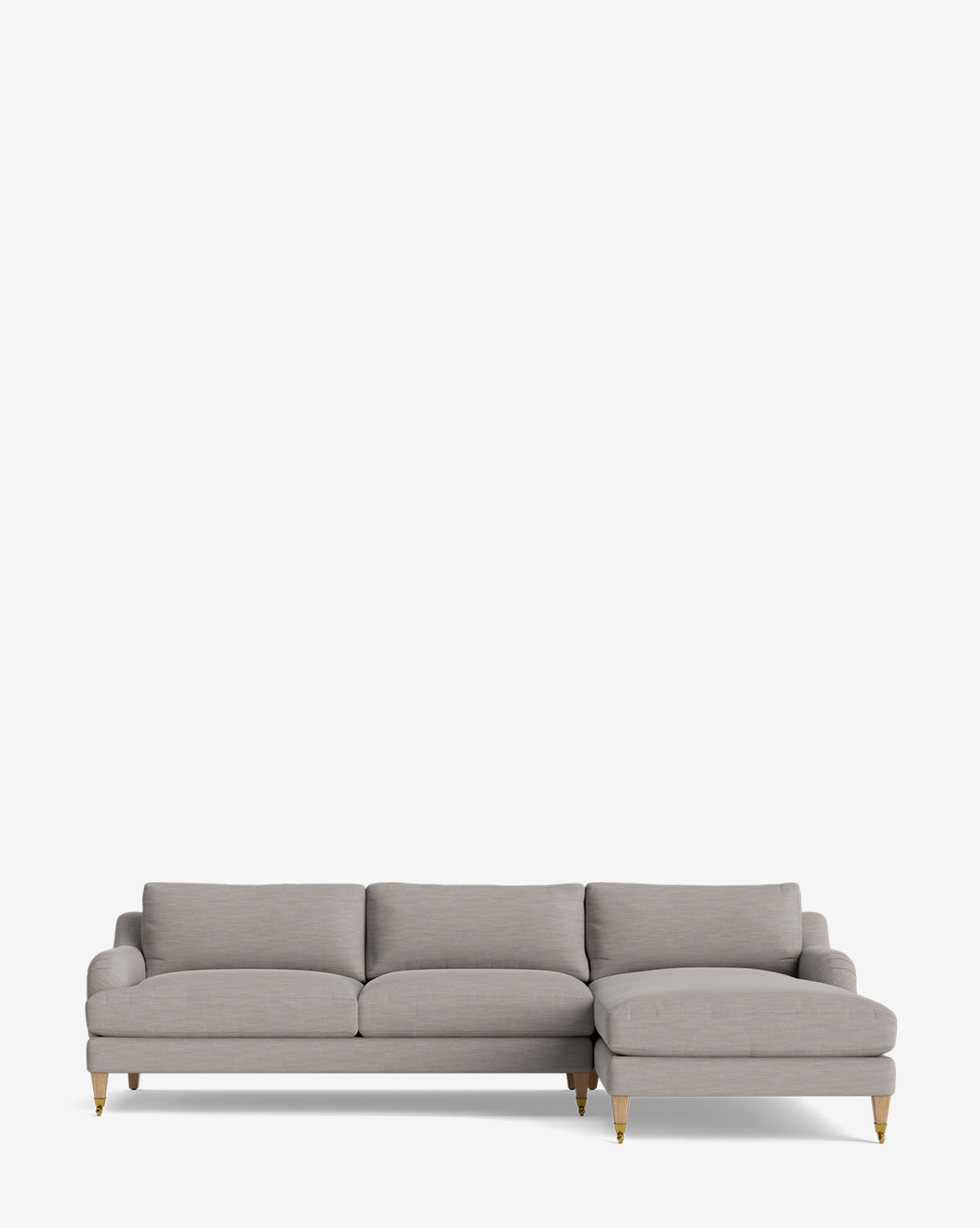 Chaise sectionnelle Lucille English avec accoudoirs enroulables à droite 107