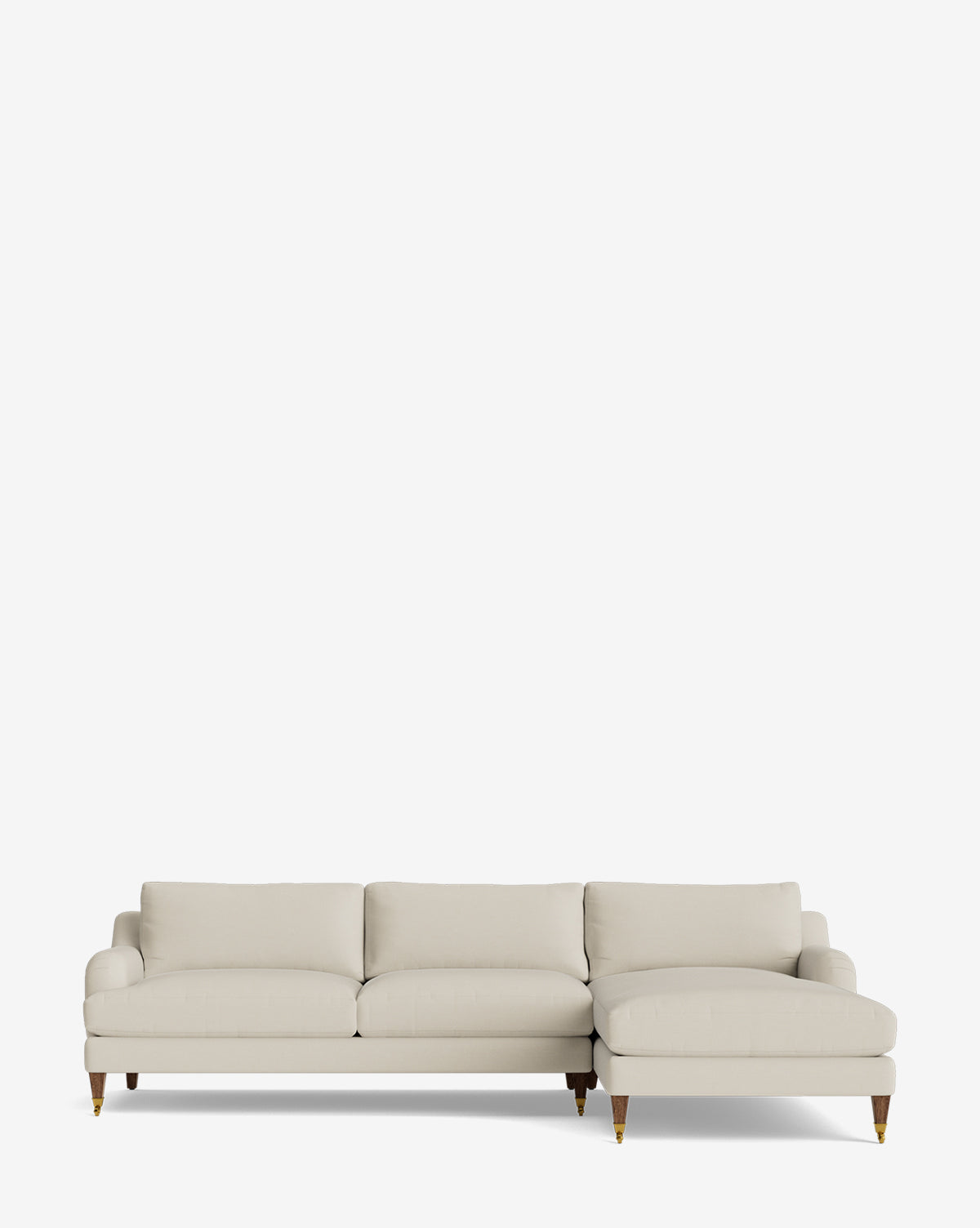 Chaise sectionnelle Lucille English avec accoudoirs enroulables à droite 107