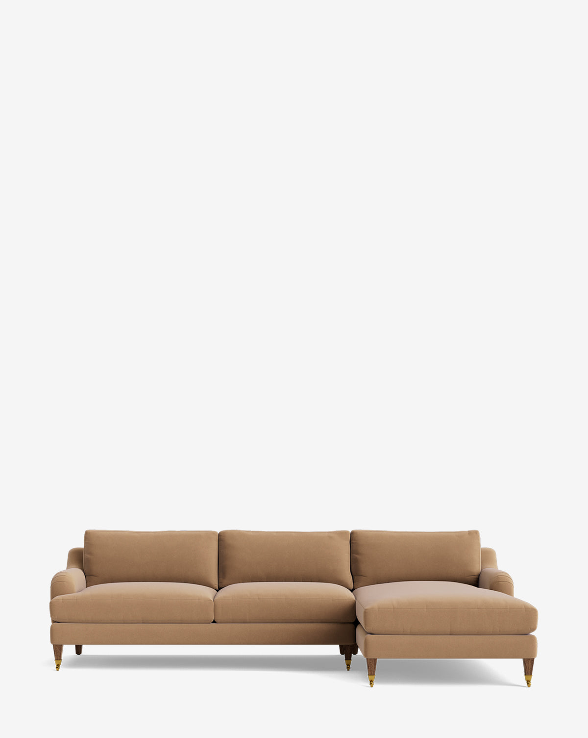 Chaise sectionnelle Lucille English avec accoudoirs enroulables à droite 107