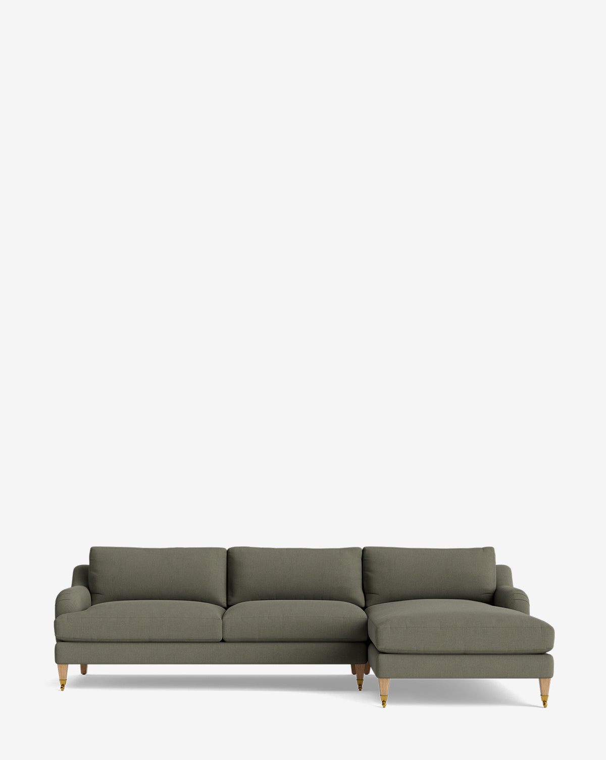Chaise sectionnelle Lucille English avec accoudoirs enroulables à droite 107
