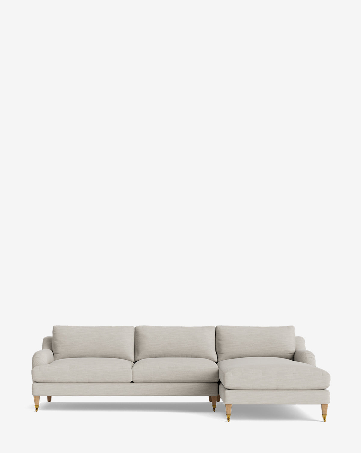 Chaise sectionnelle Lucille English avec accoudoirs enroulables à droite 107
