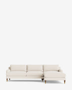 Chaise sectionnelle Lucille English avec accoudoirs enroulables à droite 107