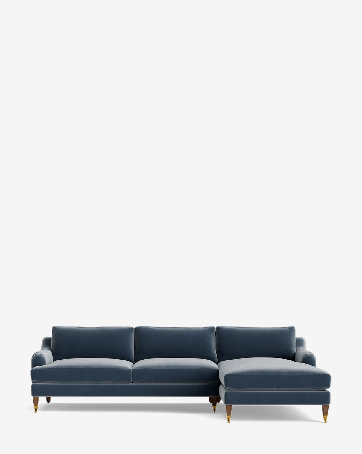 Chaise sectionnelle Lucille English avec accoudoirs enroulables à droite 107