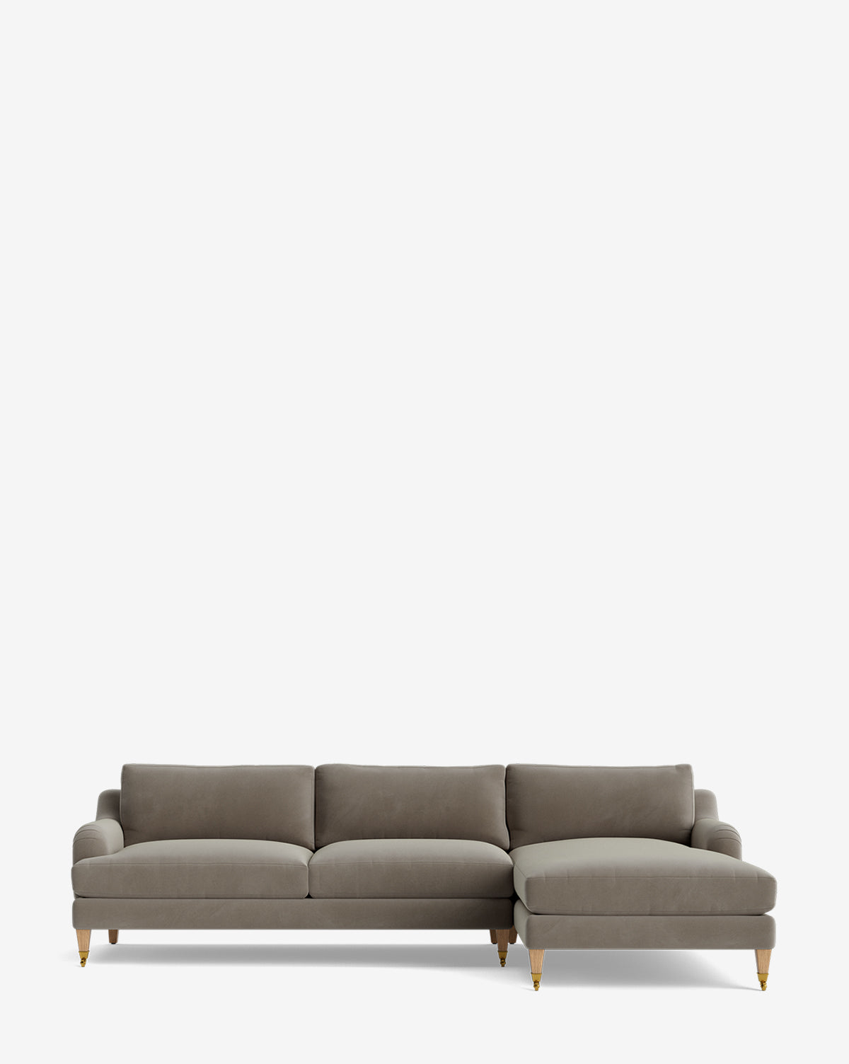 Chaise sectionnelle Lucille English avec accoudoirs enroulables à droite 107