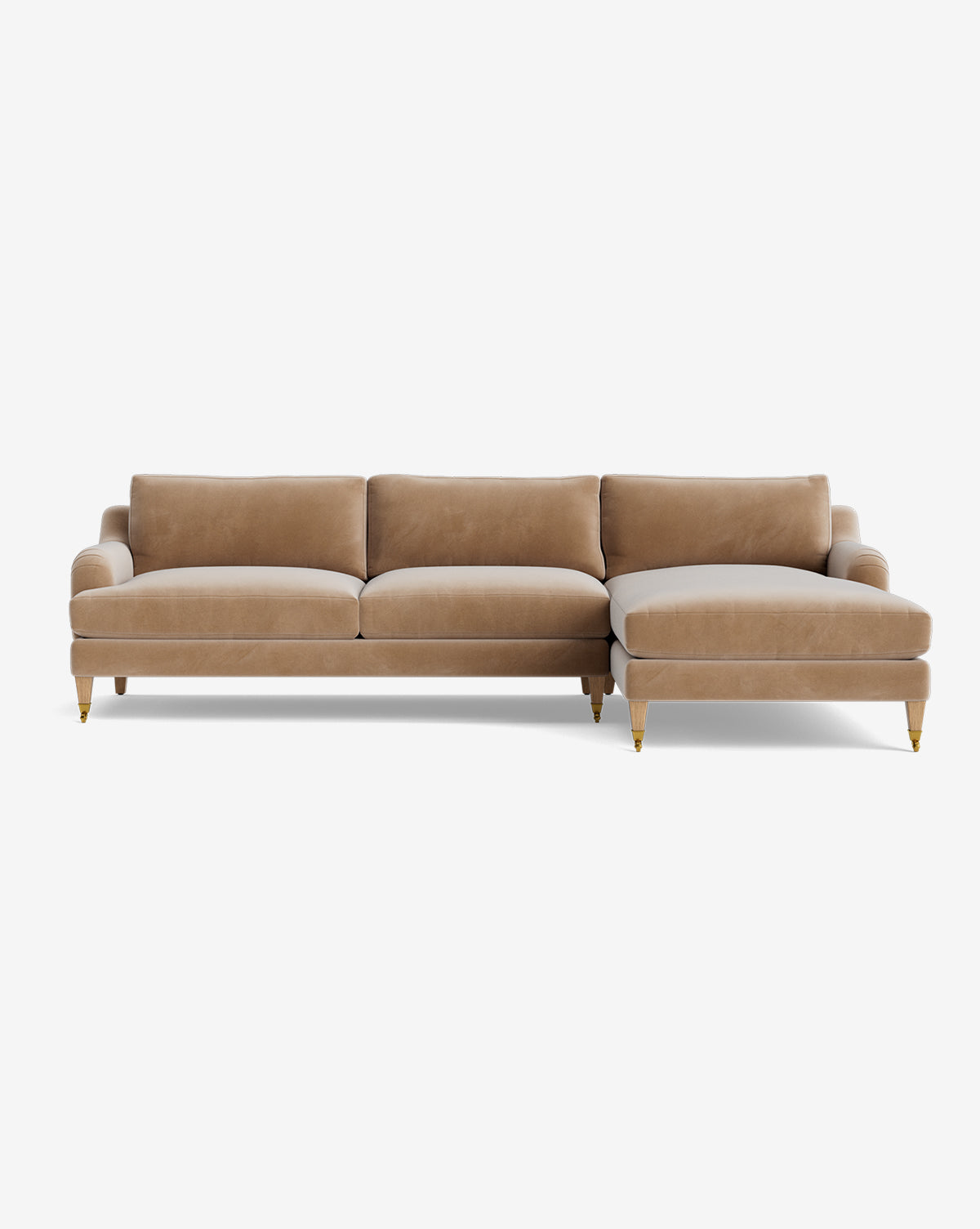 Chaise sectionnelle Lucille English avec accoudoirs enroulables à droite 107