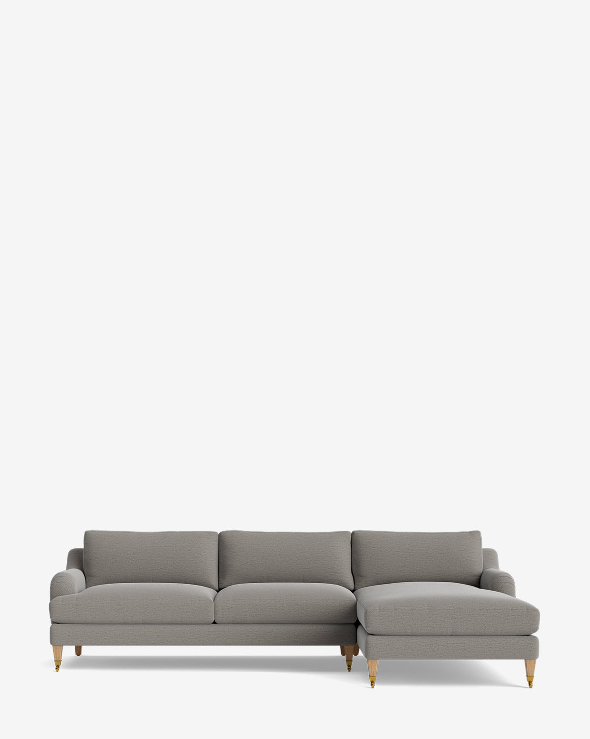 Chaise sectionnelle Lucille English avec accoudoirs enroulables à droite 107