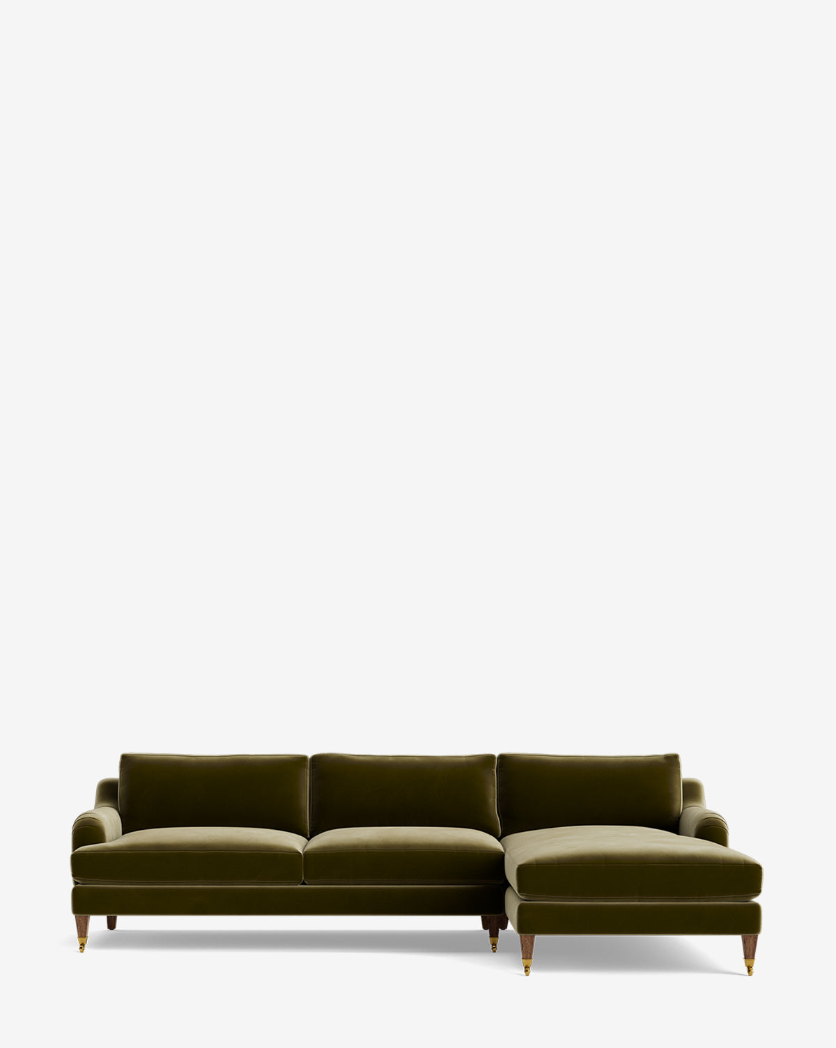 Chaise sectionnelle Lucille English avec accoudoirs enroulables à droite 107