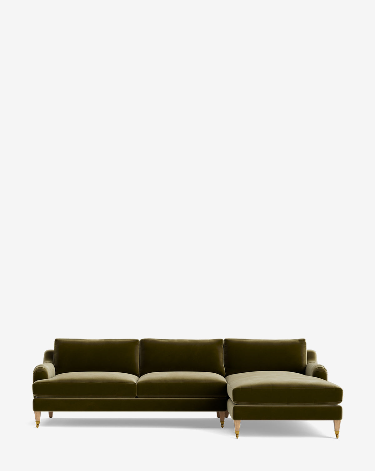 Chaise sectionnelle Lucille English avec accoudoirs enroulables à droite 107