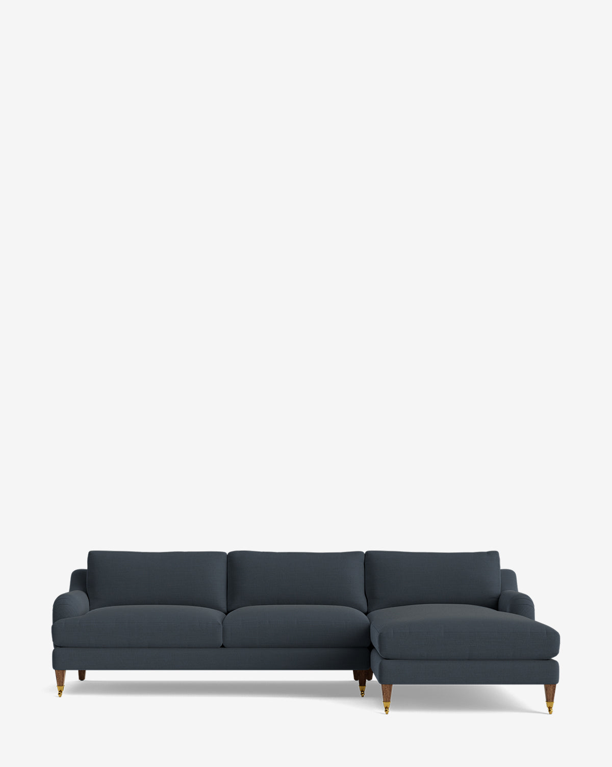 Chaise sectionnelle Lucille English avec accoudoirs enroulables à droite 107