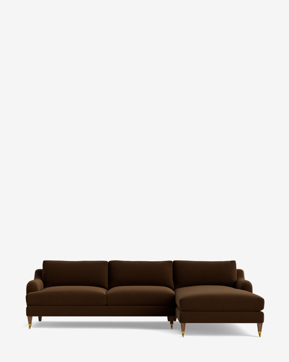 Chaise sectionnelle Lucille English avec accoudoirs enroulables à droite 107