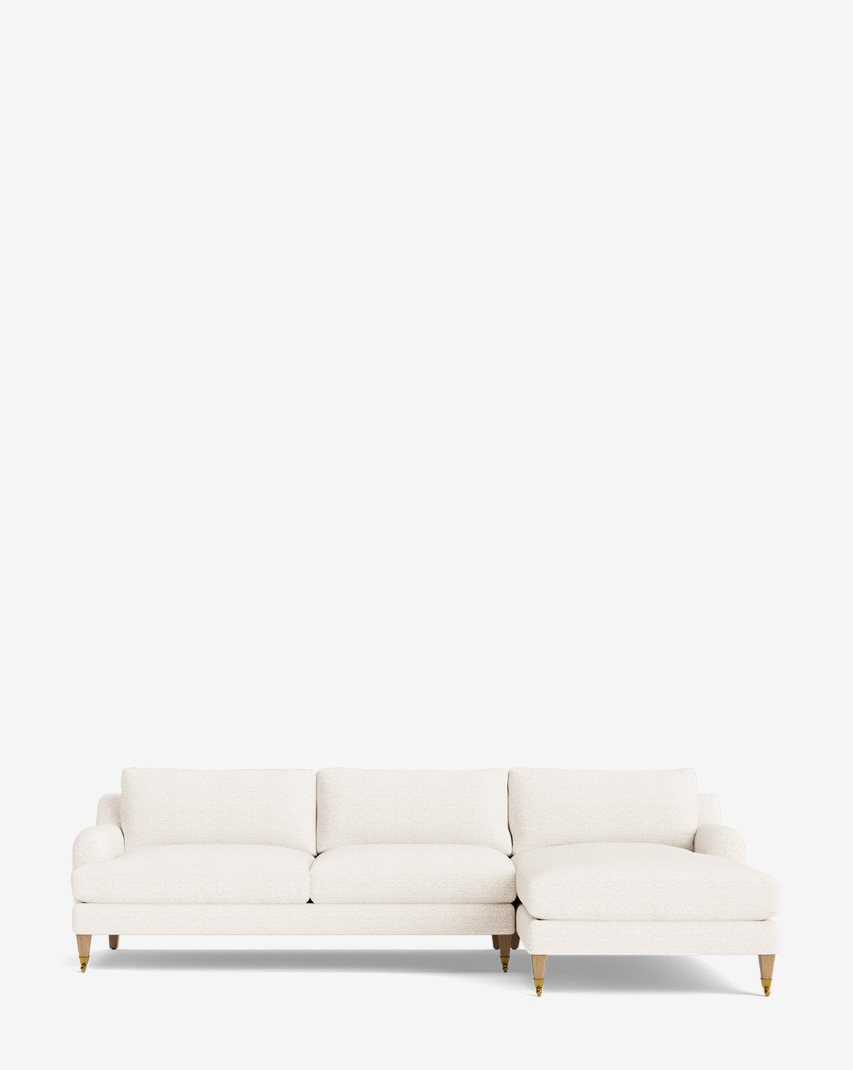 Chaise sectionnelle Lucille English avec accoudoirs enroulables à droite 107
