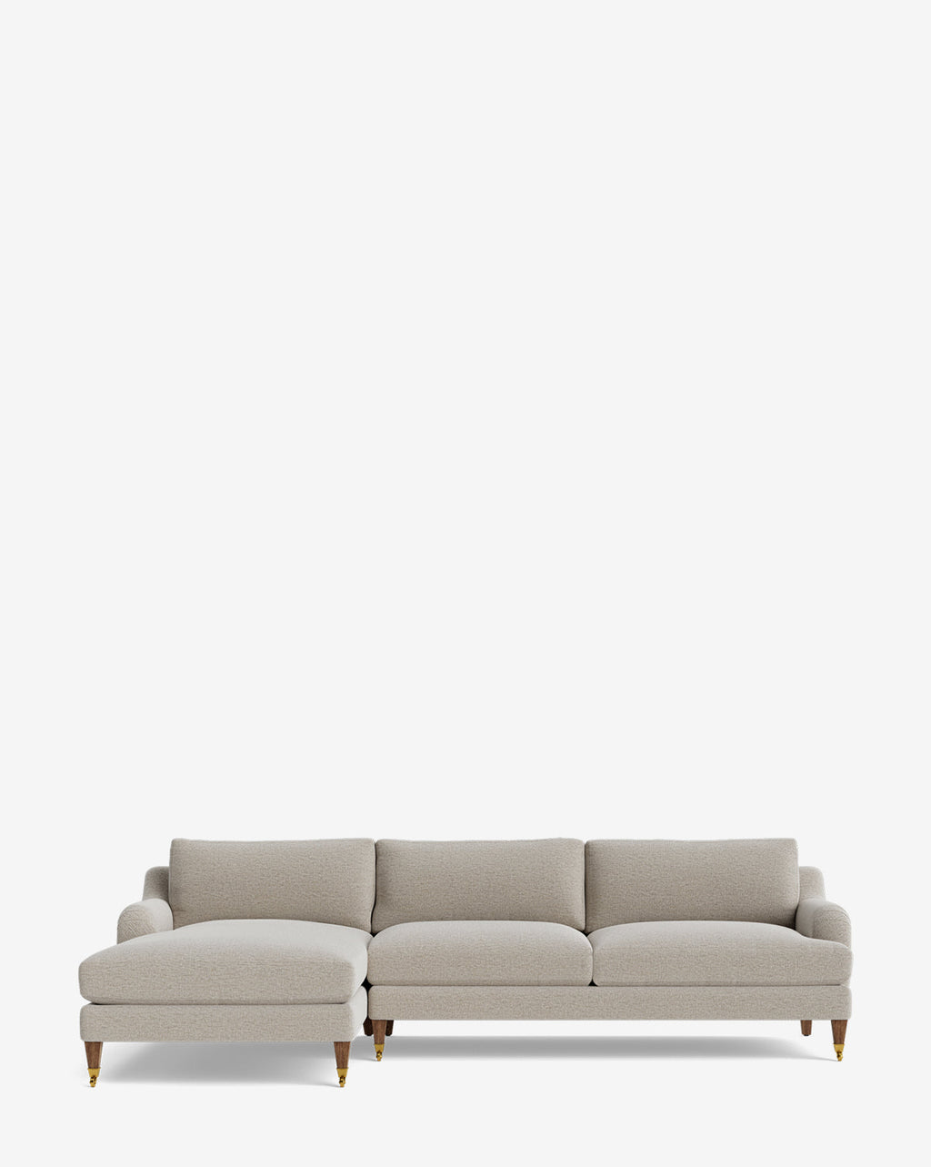Chaise sectionnelle Lucille English avec accoudoirs enroulables à droite 107