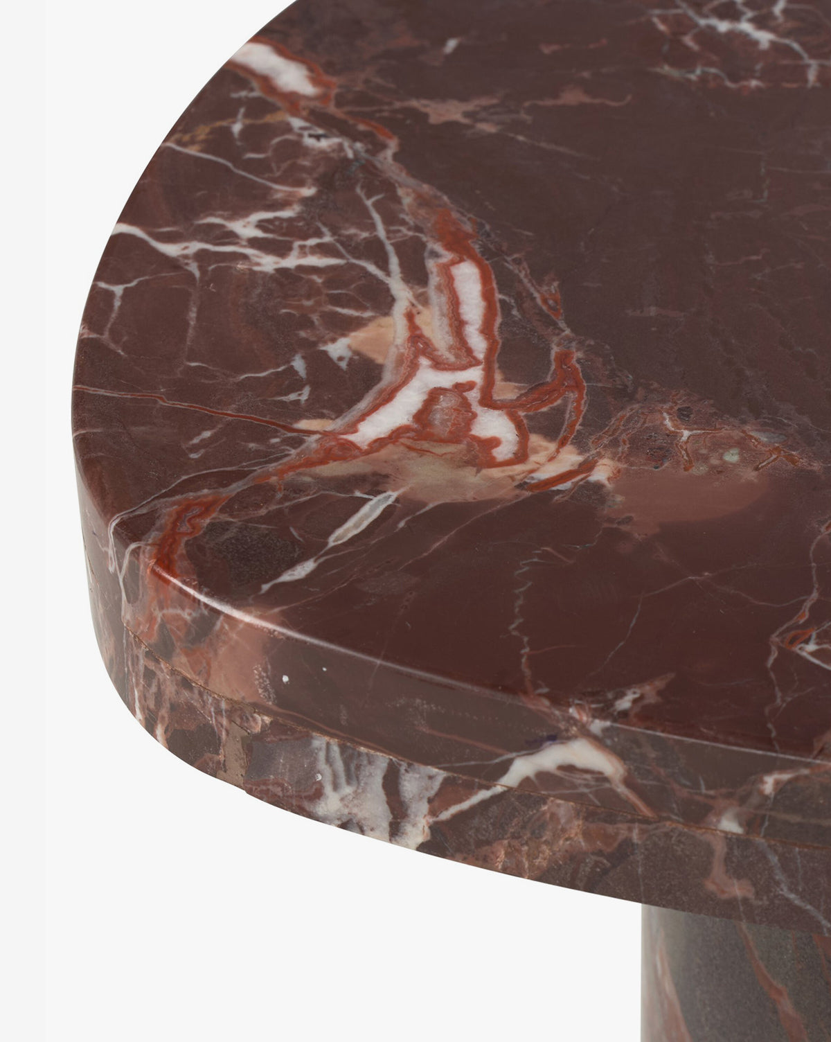 Table d'appoint en marbre merlot