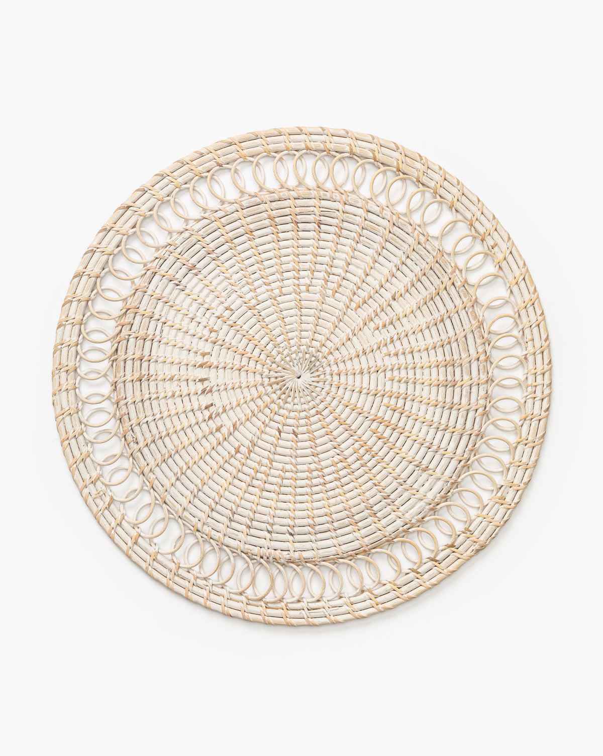 Set de table rond en rotin