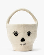Panier en feutre « Trick or Treat » squelette