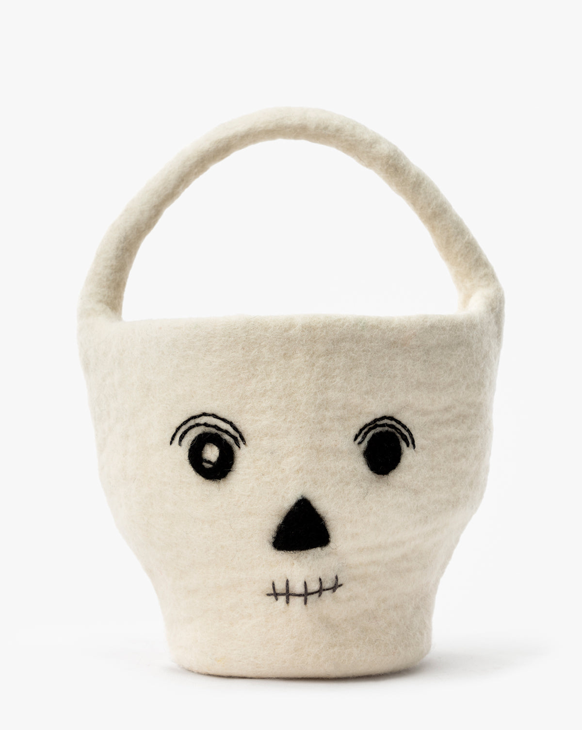 Panier en feutre « Trick or Treat » squelette
